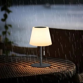 Lampă solară LED reglabilă LED/2W/5V USB 1200 mAh IP44 alb/negru