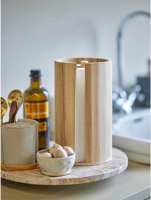 Suport orizontal pentru prosoape de bucătărie din hârtie în culoare naturală din lemn ø 14,5 cm Celian – Bloomingville