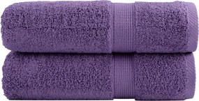 vidaXL Prosoape de mâini premium SOLUND 2 buc. violet 50x100 cm 600gsm