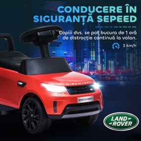 AIYAPLAY Mașinuță Electrică pentru Copii 18 Luni-5 Ani cu Licență Land Rover cu Muzică, USB și MP, 65x43x40 cm, Roșu | Aosom Romania