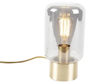 Lampă de masă de design din alamă cu sticlă fumurie - Bliss Cute