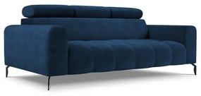 Canapea reglabilă cu suprafață de catifea Milo Casa Nico, albastru