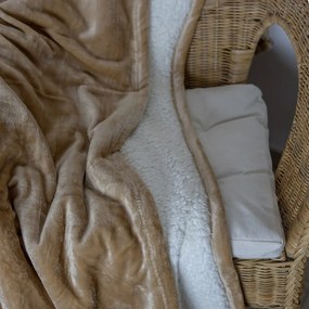 Pătură din microflanel cu imitație de mielușel