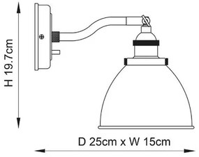 Spot de perete Endon 76330 FRANKLIN 1xE14/40W/230V alamă/taupe