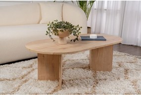Măsuță de cafea în culoare naturală cu aspect de lemn de stejar 60x119 cm Sable – Kalune Design