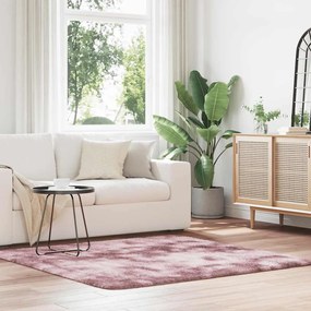 vidaXL Covor shaggy cu pom înalt, NAVARRA, roz praf, 160x160 cm