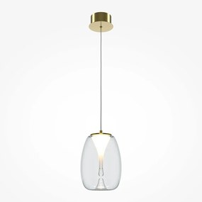 Pendul LED design decorativ Splash auriu/transparent