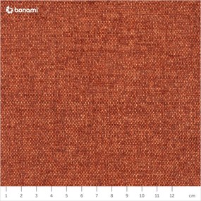 Colțar extensibil cu șezlong pe partea dreaptă Miuform Scandic Lagom, portocaliu cărămiziu