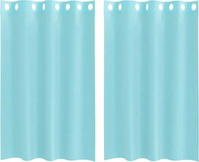 vidaXL Perdele Voile cu Oeje 2 buc Turcoaz