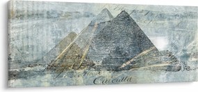 Tablou - Piramide în filtru albastru (120x50 cm)