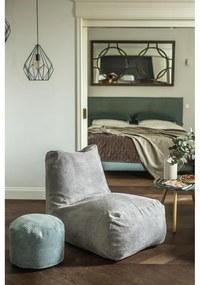 Fotoliu bean bag galben muștar cu tapițerie din catifea reiată Tube – SLOWDOWN