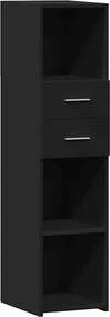 vidaXL Dulap înalt, negru, 30x42,5x124 cm, lemn prelucrat