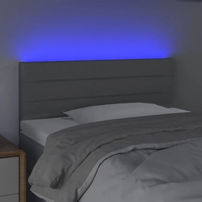 Tablie de pat cu LED, gri deschis, 80x5x78 88 cm, textil 1, Gri deschis, 80 x 5 x 78 88 cm
