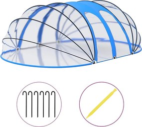 vidaXL Cupolă pentru piscină, 620x410x210 cm, oval