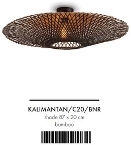 Plafoniera eco din bambus Kalimantan 87cm nat/bl