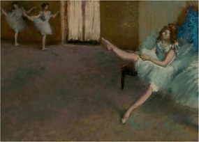 Tablou pe sticlă - Edgar Degas, Before the Ballet, reproducere (70x50 cm)
