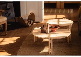 Măsuță de cafea albastră rotundă din lemn masiv de pin ø 60 cm Sticks – Karup Design