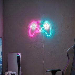 Lampă de perete neon roz cu albastru, inclusiv LED, cu dimmer în 3 trepte - Controller