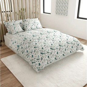 Lenjerie din bumbac LEAFBIRD POLY alb-verde Dimensiune lenjerie de pat: 70 x 90 cm | 140 x 220 cm
