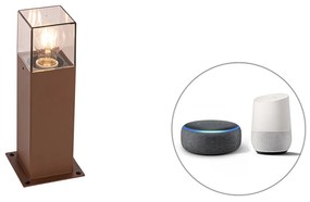Lampă de exterior inteligentă cu stand, maro ruginit, 30 cm, cu Wi-Fi P45 - Denmark