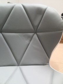 REDUCERE Scaun de birou alb-gri AVOLA din piele ecologica Calitatea a II-a