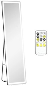 HOMCOM Măgic pe suport sau pe perete intensitate și culoare reglabile cu telecomandă 40 x 37 x 157,5H cm argintiu | Aosom Romania