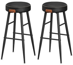 Set 2 scaune de bar inalte , design modern , negru