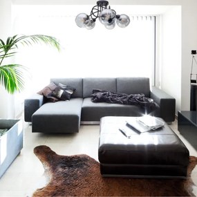 Lustră aplicată LATIL 5xE27/60W/230V negru