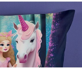 Lenjerie de pat pentru copii roz din microfibră pentru pat de o persoană, extinsă 140x220 cm Julia – Good Morning