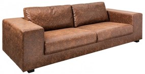 Canapea impunatoare cu 3 locuri Lounger 220cm, maro vintage