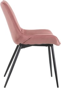 Scaun dining roz din catifea Chair Pink Velvet