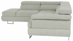 Colţar, material textil gri deschis, model stânga, BUTON P