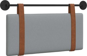 vidaXL Cap de pat suspendat Simplu Gri deschis 90 x 55 x 5 cm PU antic
