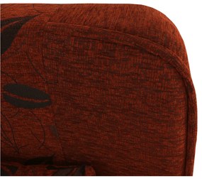 Canapea extensibilă, material textil cărămiziu/model, ASIA NEW