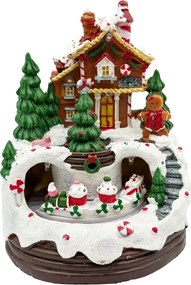 Scena de Craciun cu Trenulet Animat si Briose CANDY SHOP, Cu muzica si lumini