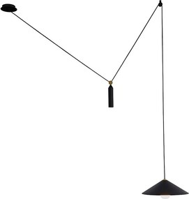 Pendul cu cablu ALTO 1xE27/60W/230V negru