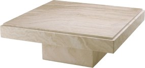 Masuta de cafea design LUX din travertin Sartoria, 83x83cm