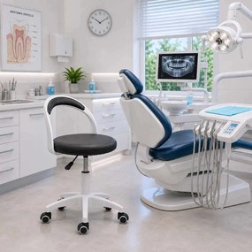 Scaun de birou operativ din piele eco OFF 1021 gri