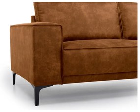 Colțar maro coniac cu tapițerie din imitație de piele (colț pe partea dreaptă/în formă de "U") Copenhagen – Scandic