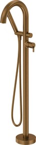 Baterie pentru cada freestanding, bronz periat, cu set de dus, Deante Silia Bronz