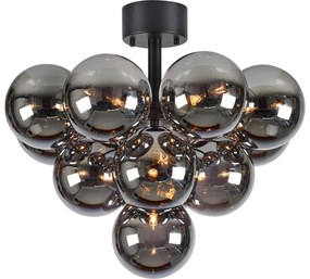 Markslöjd 108845 - Lustră aplicată MERLOT 13xG9/18W/230V Ø 56 cm negru/fumuriu