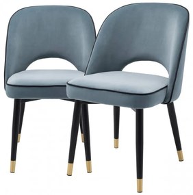 Set de 2 scaune design elegant Cliff, albastru 114301 HZ