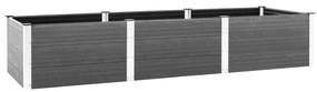 vidaXL Strat înălțat de grădină, gri, 300x100x54 cm, WPC