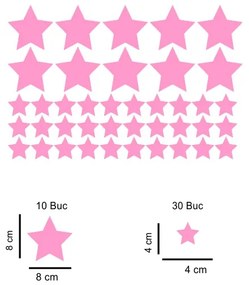 Set stickere perete Stelute Roz