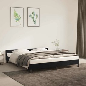 vidaXL Cadru de pat fără saltea, negru, 180x200 cm, catifea