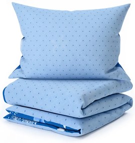 Lenjerie de pat din bumbac THERSA albastru Dimensiune lenjerie de pat: 70 x 90 cm | 140 x 200 cm