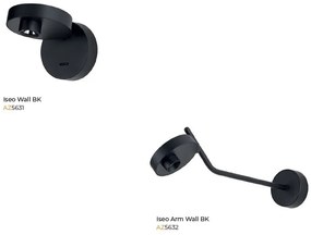 Aplica LED de perete stil minimalist ISEO negru