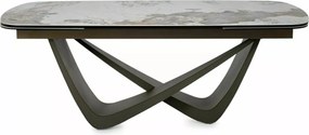 Masa extensibila Maranello Ceramic alb lucios/cupru L200-290xl98 cm