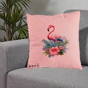 Perna Decorativa Raton in Halat Roz, 40x40 cm, Roz, Husa Detasabila, Perna Inclusa, BEKZ®