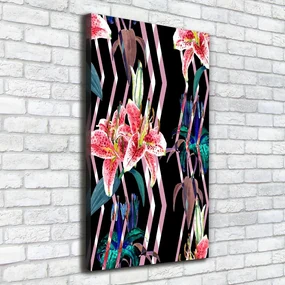 Imprimare tablou canvas Crini fundal